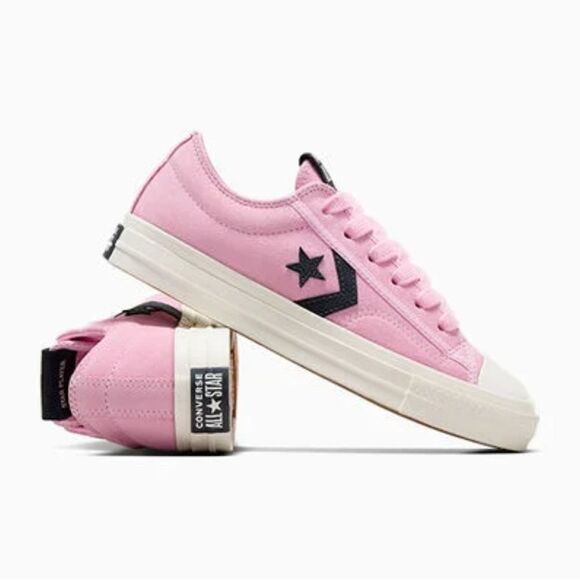 Converse Star Player 76 Black & Pink Suede Sneakers Shoes Size 13 - Picture 12 of 13